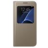 Husa Samsung Galaxy S7 EF-CG930PFEGWW Carte S-View Auriu