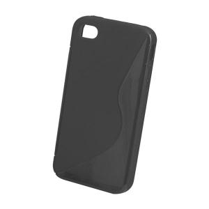 Husa Apple iPhone 4 / 4S silicon S-Line negru / negru (TPU)