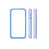 Bumper apple iphone 4 / 4s albastru / alb (tpu)