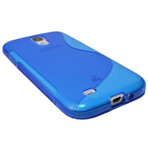 Husa Samsung i9500 Galaxy S4 silicon S-Line albastra / albastra (TPU)