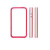 Bumper apple iphone 5 / 5s rosu / alb (tpu)