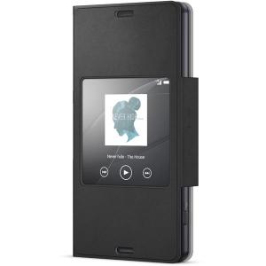 Husa originala Sony Xperia Z3 Compact (Z3 Mini) originala SCR26 S-View carte piele neagra
