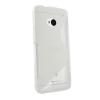 Husa htc one m7 silicon s-line alb / transparent (tpu)