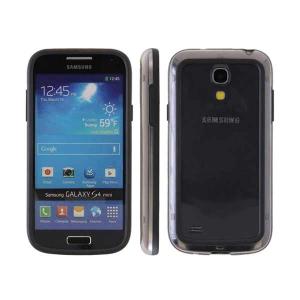 Bumper Samsung i9190 Galaxy S4 Mini negru transparent (TPU)