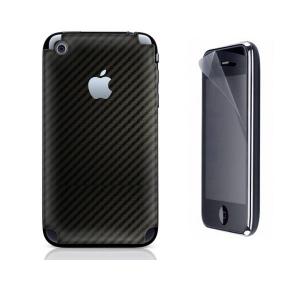 Apple iPhone 3G folie de protectie 3M DI-NOC carbon negru (incl. folie ecran)