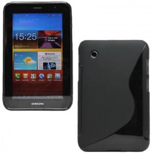 Husa Samsung P3100 Galaxy Tab 2 silicon S-Line negru / negru (TPU)