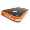 Bumper apple iphone 4 / 4s orange transparent (tpu)