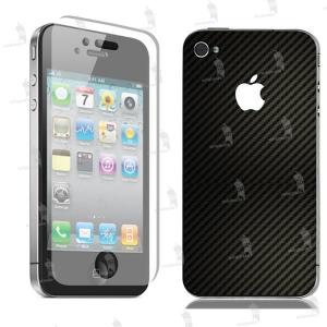 Apple iPhone 4S folie de protectie carcasa 3M DI-NOC carbon negru (incl. folie ecran)