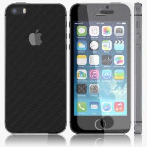 Apple iPhone 5S folie de protectie carcasa 3M DI-NOC carbon negru (incl. folie ecran)
