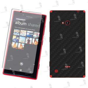 Nokia Lumia 720 folie de protectie carcasa 3M DI-NOC carbon negru (incl. folie ecran)