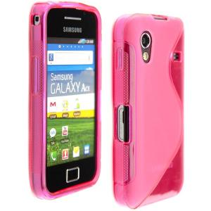 Husa Samsung S5830 Galaxy Ace silicon S-Line roz / roz (TPU)