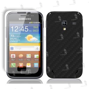 Samsung S7500 Galaxy Ace Plus folie de protectie 3M carbon black (incl. folie display)