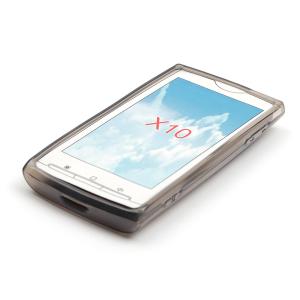 Husa silicon Sony Ericsson Xperia X10 negru transparent (TPU)