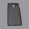 Husa sony xperia p silicon s-line negru / transparent