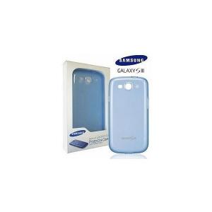 Husa originala silicon Samsung i9300 Galaxy S3 EFC-1G6SBE ultra slim albastra