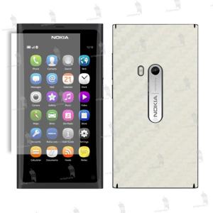 Nokia N9 folie de protectie 3M DI-NOC carbon alb (incl. folie ecran)