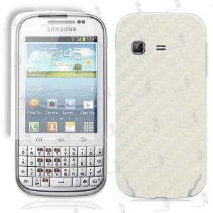 Samsung B5330 Galaxy Chat folie de protectie 3M DI-NOC carbon alb (incl. folie ecran)