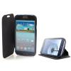 Husa Konkis Leather Case book style neagra Samsung i9300 Galaxy S3