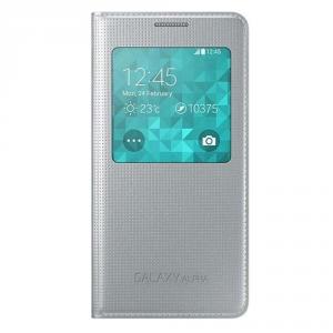 Husa Samsung G850 Galaxy Alpha EF-CG850BS Carte S-View Argintiu