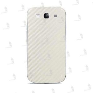 Samsung i9300 Galaxy S3 folie de protectie carcasa 3M DI-NOC carbon alb (incl. folie ecran)