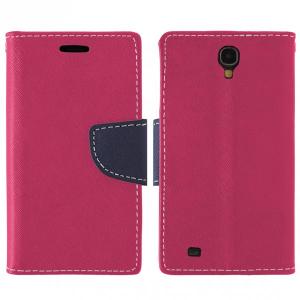 Husa piele Samsung i9500 / i9505 Galaxy S4 book style Fancy roz