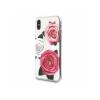 Husa apple iphone x, guess, roses, silicon, transparent