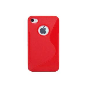 Husa Apple iPhone 4 / 4S silicon S-Line rosu / rosu (TPU)