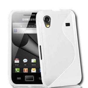 Husa Samsung S5830 Galaxy Ace silicon S-Line alb / alb (TPU)
