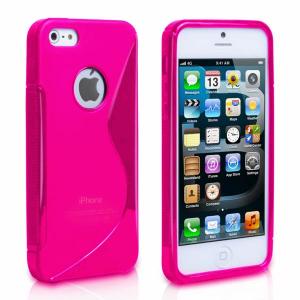 Husa Apple iPhone 5 / 5S silicon S-Line roz / roz (TPU)