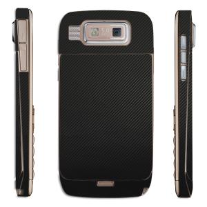 Nokia E72 folie de protectie carcasa 3M carbon black (incl. folie display)