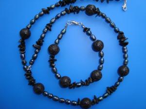 Set perle negre