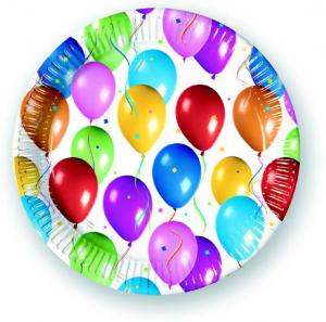 PROCOS Baloons Fiesta - 10 farfurii carton 20/23 cm diam