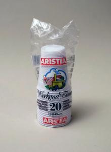 ARISTEA - 20 pahare plastic alb 200cc