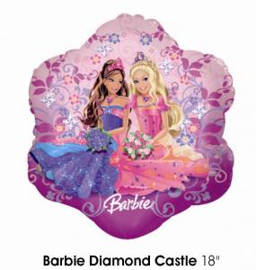 Baloane heliu folie metalizata Barbie Diamond Castle 18"