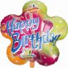 Baloane folie metalizata happy birthday - flower,