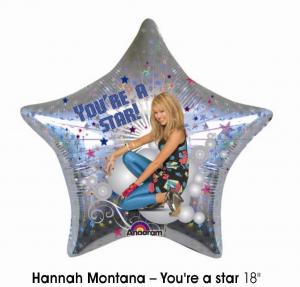Baloane heliu folie metalizata Hannah Montana You're a Star 18"
