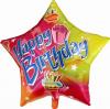 Baloane folie metalizata Happy Birthday - Stea, 75x75cm.