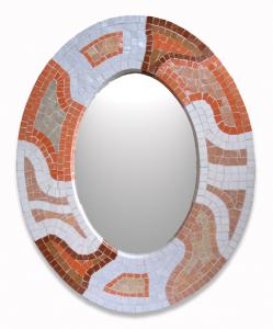 Oglinda ovala din mozaic
