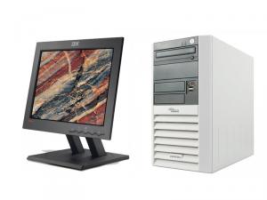 Sistem Desktop Fujitsu P5600, AMD Sempron 3000+, 1.8Ghz, 1Gb, 40Gb HDD, DVD-ROM + monitor 15 inch LG / IBM