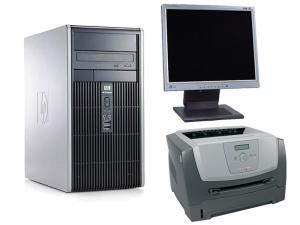 Sisteme Office HP DC5800, Core 2 Duo E6550, 2.33Ghz  + Monitor 17 inci Grad A Lux + Imprimanta Lexmark E350D