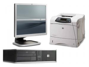 Computer HP DC7900, Core 2 Duo E7300, 2.66Ghz + LCD 19 inci + Imprimanta Sh HP 4200