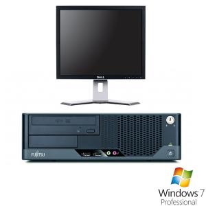 Sistem Desktop Fujitsu E5730, Core 2 Duo E8400, 3.0Ghz, 4Gb, 250Gb, DVD-RW + LCD Dell 1908