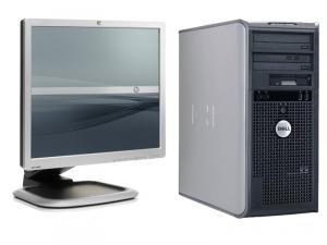 Dell 745 Tower, Core 2 Duo E6300, 1.86Ghz, 2Gb, 80Gb, DVD-RW + Monitor LCD 19 inci