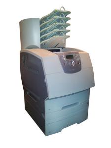 Imprimanta Laser Lexmark T642dtn, Duplex, Retea, Tava suplimentara, bonus 5 bin mailbox