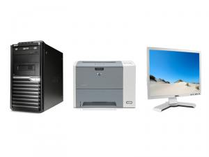 Acer M670G, Core 2 Quad Q9300, 2.5Ghz, 4Gb, 250Gb, DVD-RW + HP 3005DN Printer + LCD Dell 19 Inch