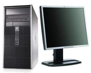 HP DC5700, Core 2 Duo E6300, 1.8Ghz, 2Gb, 80Gb HDD, DVD-RW + HP 1955 LCD 19 inci