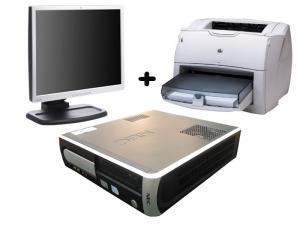 NEC VL350, Celeron 430, 1.8 ghz, 512mb, 80 gb, DVD + Monitor LCD 17 inci + Imprimanta HP 1300