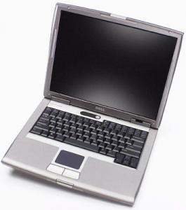 Netbook Dell Latitude D600, Centrino 1,6 GHz, 768Mb, 40Gb, DVD-ROM, 14 inci, WiFi