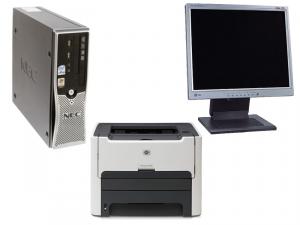 Computer Nec ML460, Core 2 Duo, 2.4Ghz, 1Gb, 80Gb + LCD 17 inci + Imprimanta Laser HP 1320