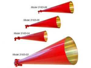 Antena horn conica liniar polarizata si castig ridicat 4..26.5 GHz